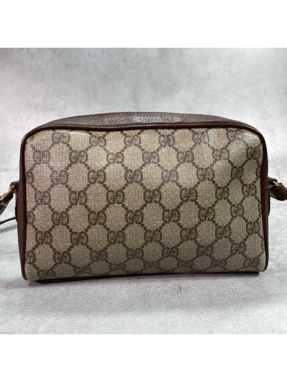 Gucci GG Sherry Line Shoulder Bag Brown Leather - Picture 3 of 10